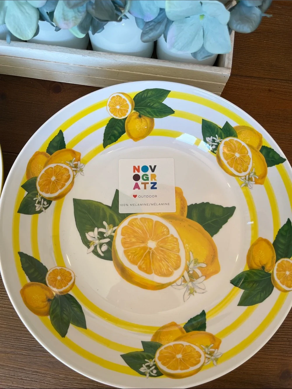 NWT Lemon Melamine Serving Bowls – Bright Yellow (Set of 2)